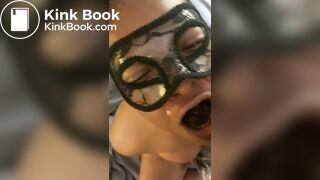 Hungry toilet slut gobbles my shit and drinks piss