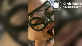 Hungry toilet slut gobbles my shit and drinks piss