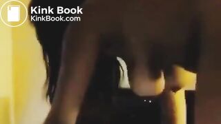 ebony scat standing up