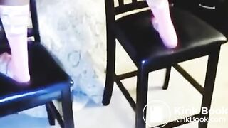 ebony scat standing up