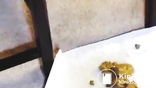 ebony scat standing up