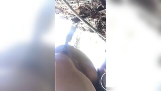 Pretty Girl Pooping Outdoors - 3