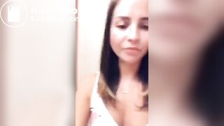 Shitty buttplug for a sexy brunette