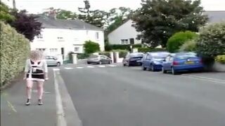 Mature Poop Public Street whilst walking