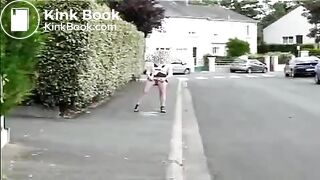 Mature Poop Public Street whilst walking