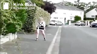 Mature Poop Public Street whilst walking