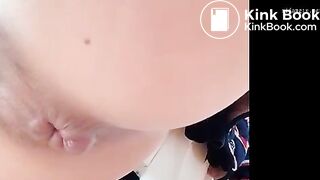 Pretty Chinese lady showing off her asshole