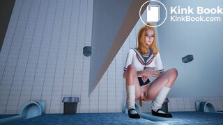 女子高校生が排便