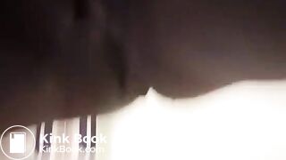 Ebony toilet squat poop