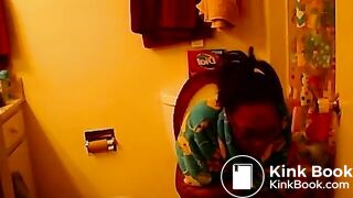 Ebony toilet poops