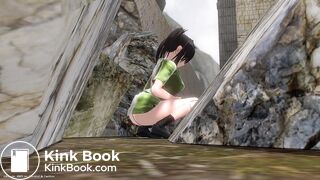 Spying on a girl pooping in public