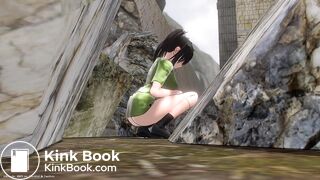 Spying on a girl pooping in public