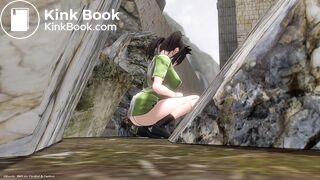 Spying on a girl pooping in public