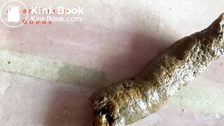 Close Up Piss, And Poo Frontal Floor Squat