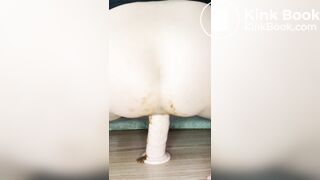 Perfect Pink Haired Prolapse Poop Dildo Shitfuck