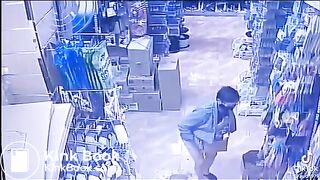 STORE CAMERA CATCHES WOMEN DEFECATING ON THE FLOOR