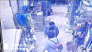 STORE CAMERA CATCHES WOMEN DEFECATING ON THE FLOOR