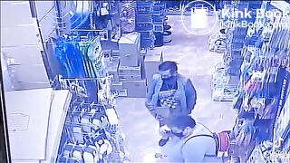 STORE CAMERA CATCHES WOMEN DEFECATING ON THE FLOOR