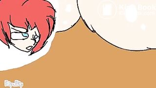 Redhead pooping cartoon