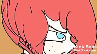 Redhead pooping cartoon