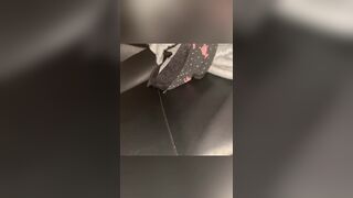 Wife pisses on her shit and car seat