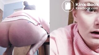 Shitting. Butt plug & face expressions