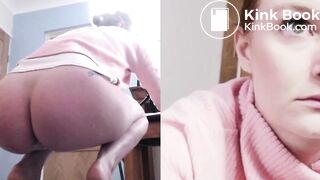 Shitting. Butt plug & face expressions