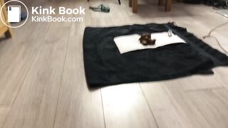 Shitting. Butt plug & face expressions