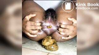 Nasty ebony defecation