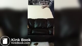 Huge ebony ass drops a huge and messy load