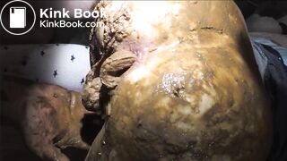 dirty pervert smears shit on a sleeping girl