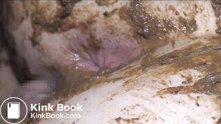 dirty pervert smears shit on a sleeping girl