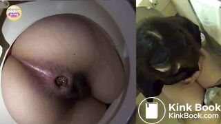 Girl Takes a Thick Shit in Toilet