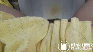 Japanese girl enema pooping toilet