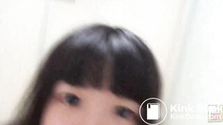 Japanese girl enema pooping toilet