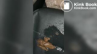 Pissing on her shit