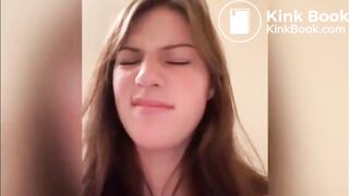 Constipated American Teen Poop and Fart on the Toilet