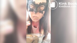 Jap*Scat*Slut chews her shit in close up mode