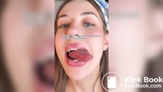 A beautiful girl spits 2