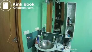 Woman pooping in Toilet 18