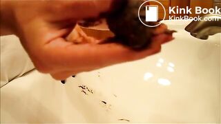 Shitting into the sink