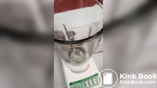 Girl making scat and piss cocktail