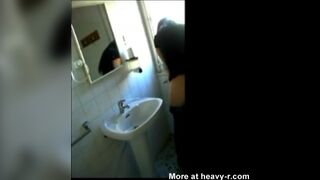 Girl Shitting in Sink