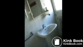 Girl Shitting in Sink