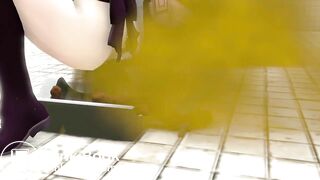 2 girls taking HUGE shits