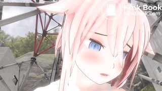 Close up of girl's face while pooping