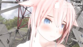 Close up of girl's face while pooping