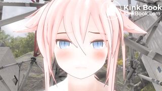 Close up of girl's face while pooping