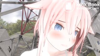 Close up of girl's face while pooping