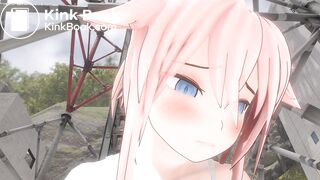 Close up of girl's face while pooping